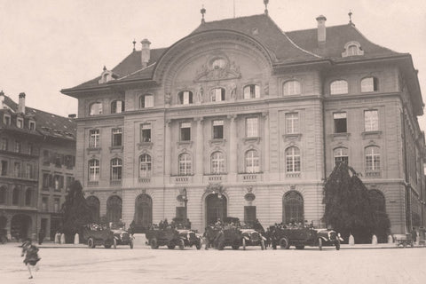 Large Drawing of the main facade of the SNB in Bern.