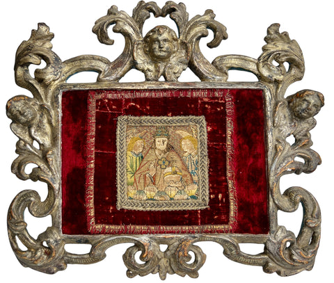 Medieval embroidery Depiction of God Father