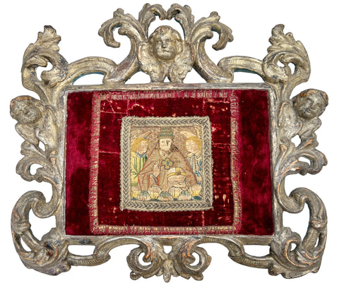 Medieval embroidery Depiction of God Father