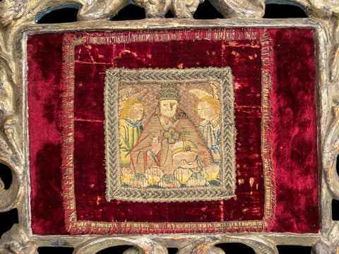 Medieval embroidery Depiction of God Father