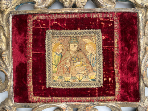 Medieval embroidery Depiction of God Father