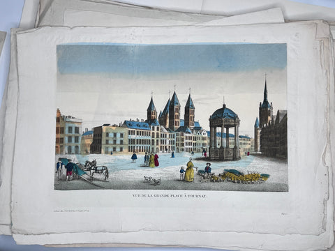 A set of 94 hand coloured vues d'optique