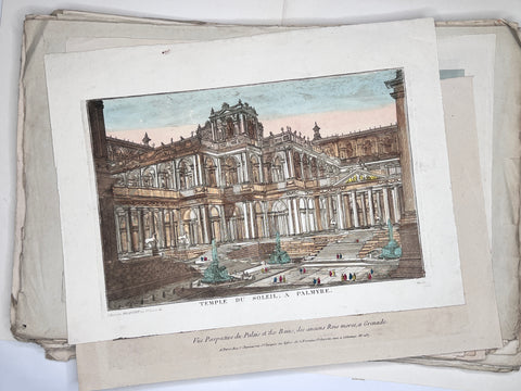 A set of 94 hand coloured vues d'optique