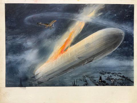 Warneford shooting down Zeppelin LZ 37