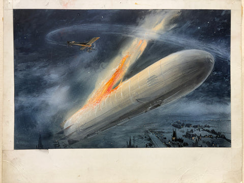 Warneford shooting down Zeppelin LZ 37