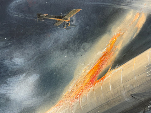 Warneford shooting down Zeppelin LZ 37