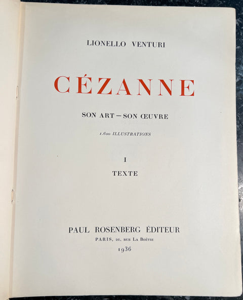 Limited Edition catalogue raisonné Paul Cézanne