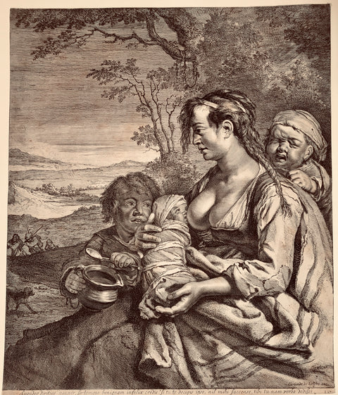 The Gipsy; Clement de Jonghe - Cornelis Visscher - etching