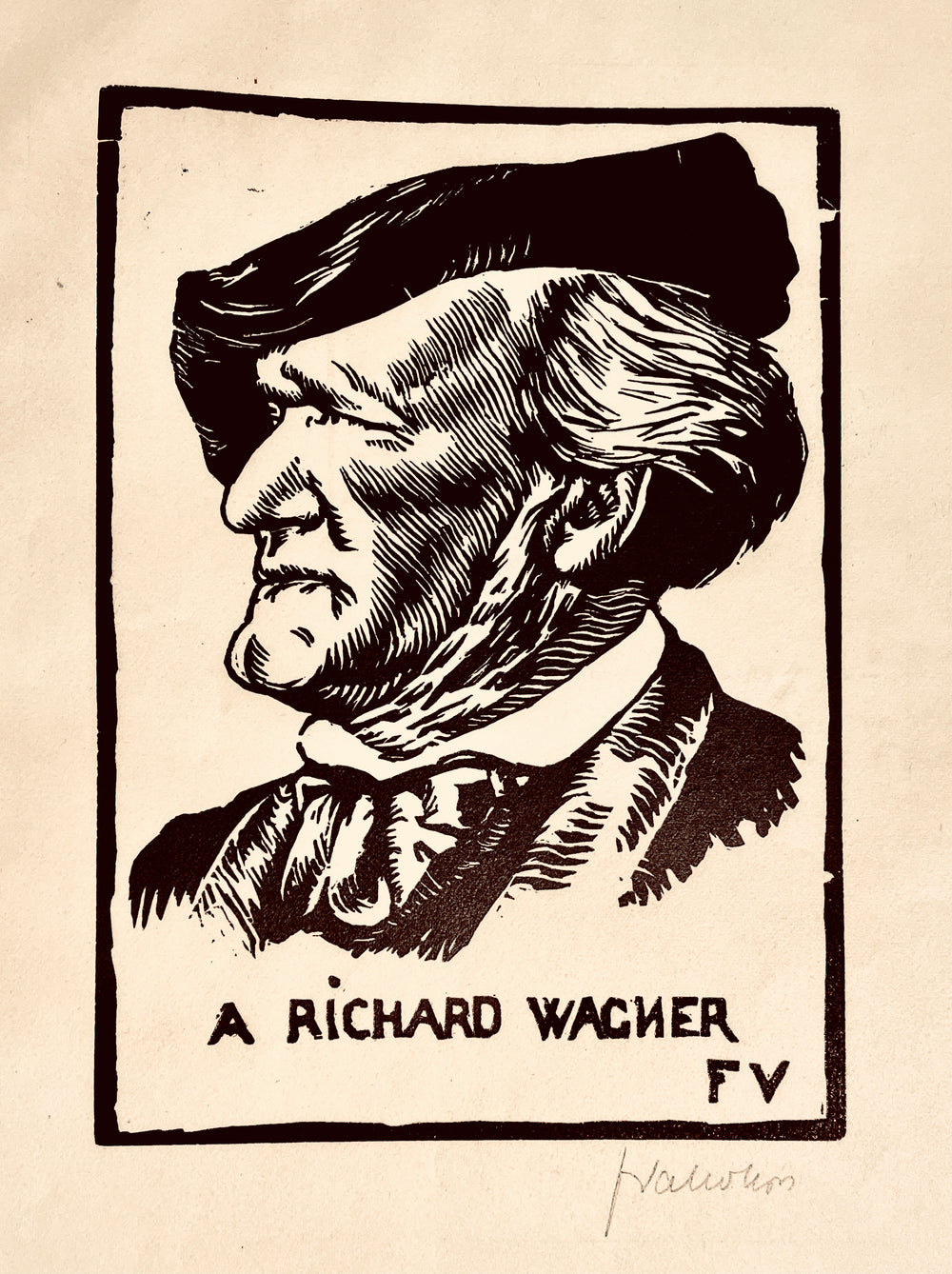 Felix Vallotton portrait of Richard Wagner