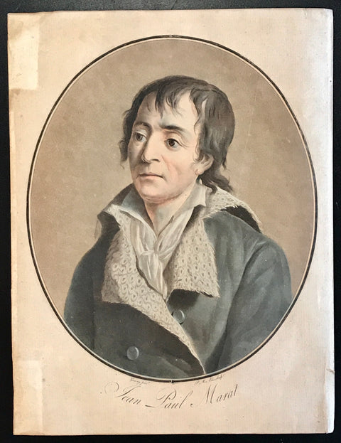 PIERRE MICHEL ALIX FRENCH, 1752–1817 PORTRAIT OF JEAN PAUL MARAT 1793