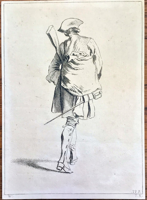 Jean Audran After Jean-Antoine Watteau, Soldier - appleboutique-com