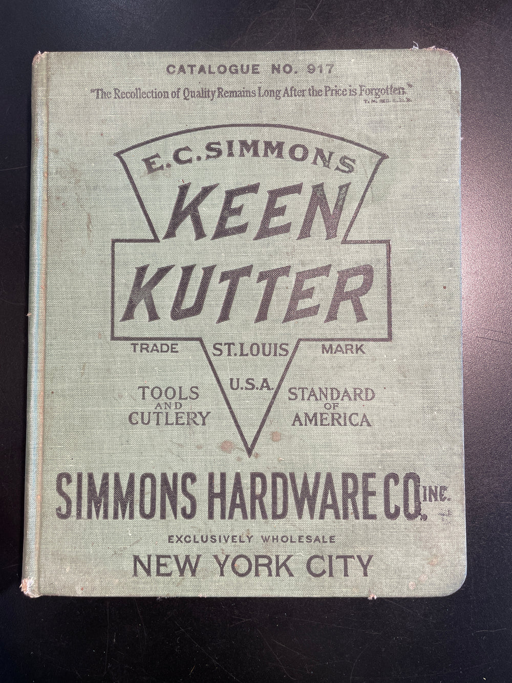 1910 E.C. SIMMONS KEEN KUTTER COMPLETE CATALOGUE