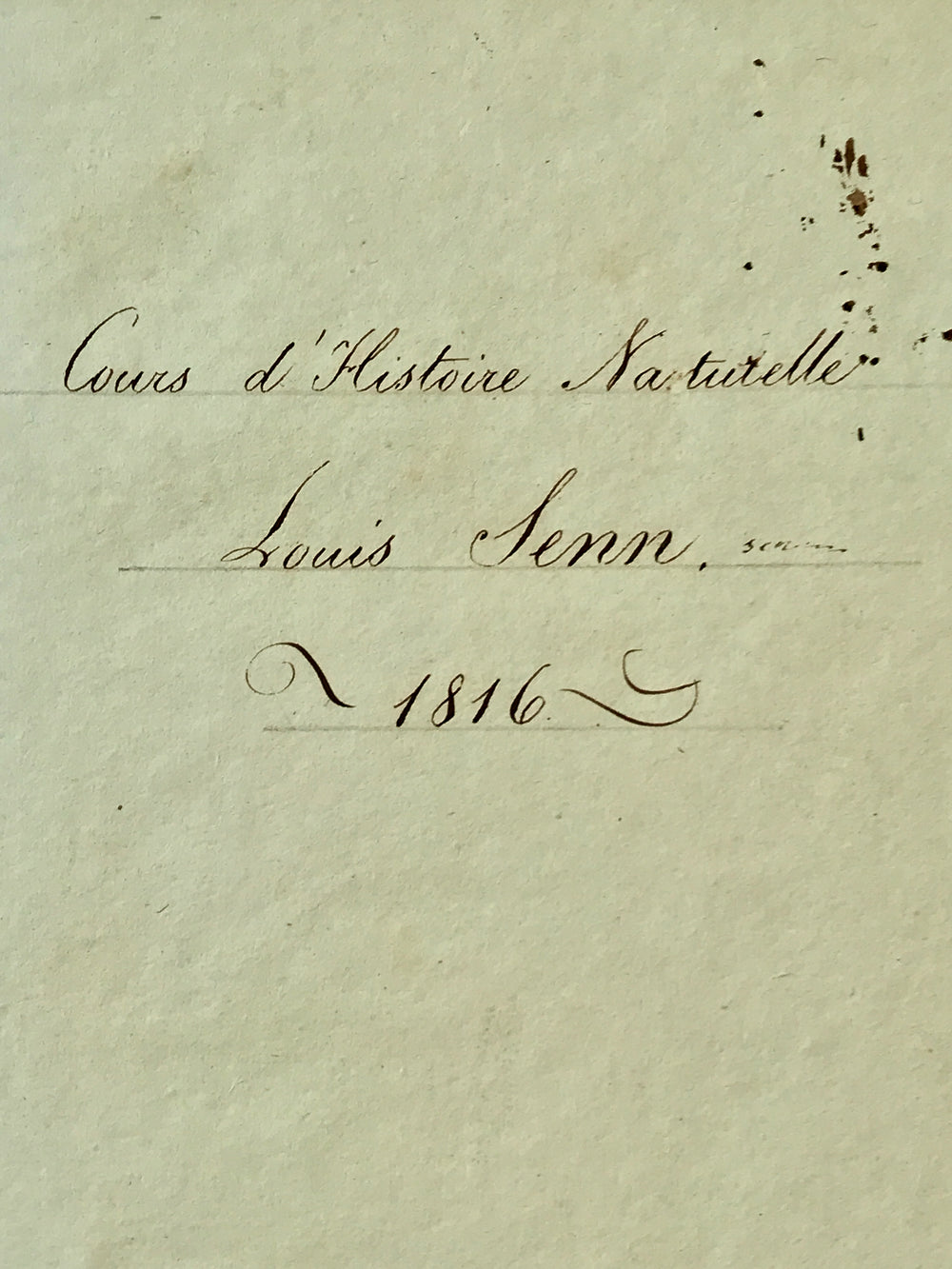 Manuscrits du Docteur François Louis Senn - appleboutique-com