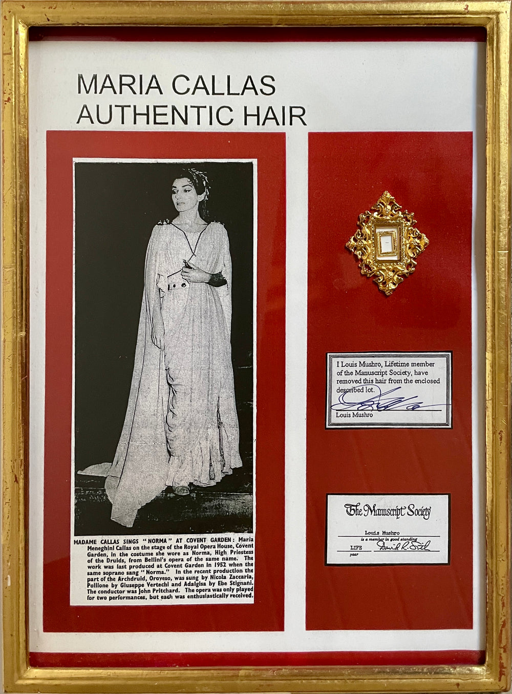 Maria Callas Authentic Hair
