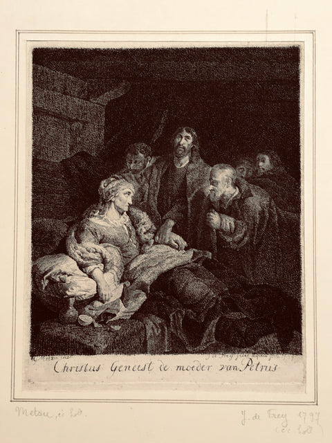 Jesus Christ healing St Peter's Mother - Gabriel Metsu - Pieter de Frey