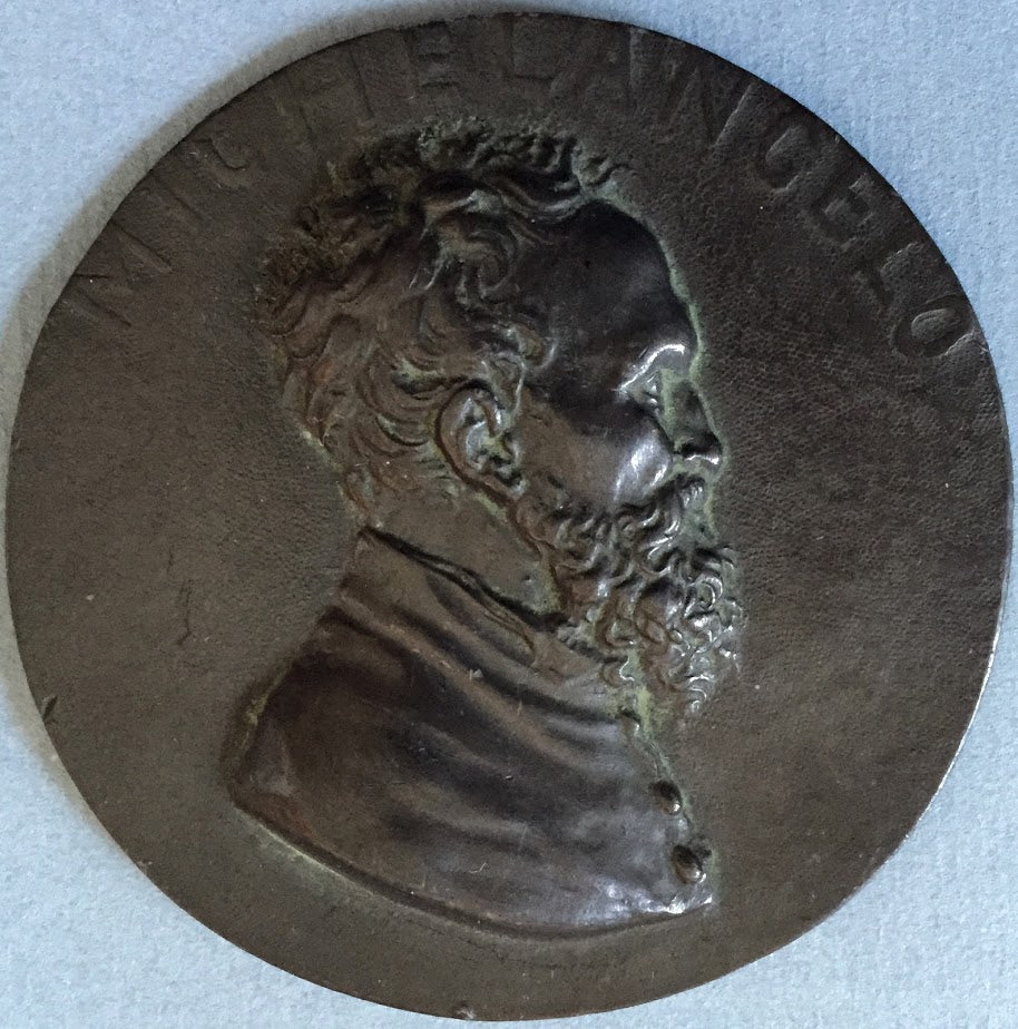 Michelangelo Italian Renaissance Lead Medal - appleboutique-com