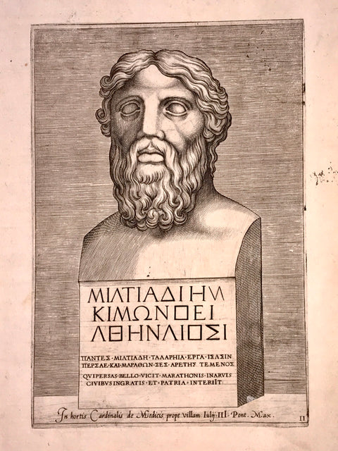 Agostino Veneziano - Portrait of Miltiades
