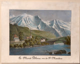 Le Mont Blanc vu de Saint Martin lithograph
