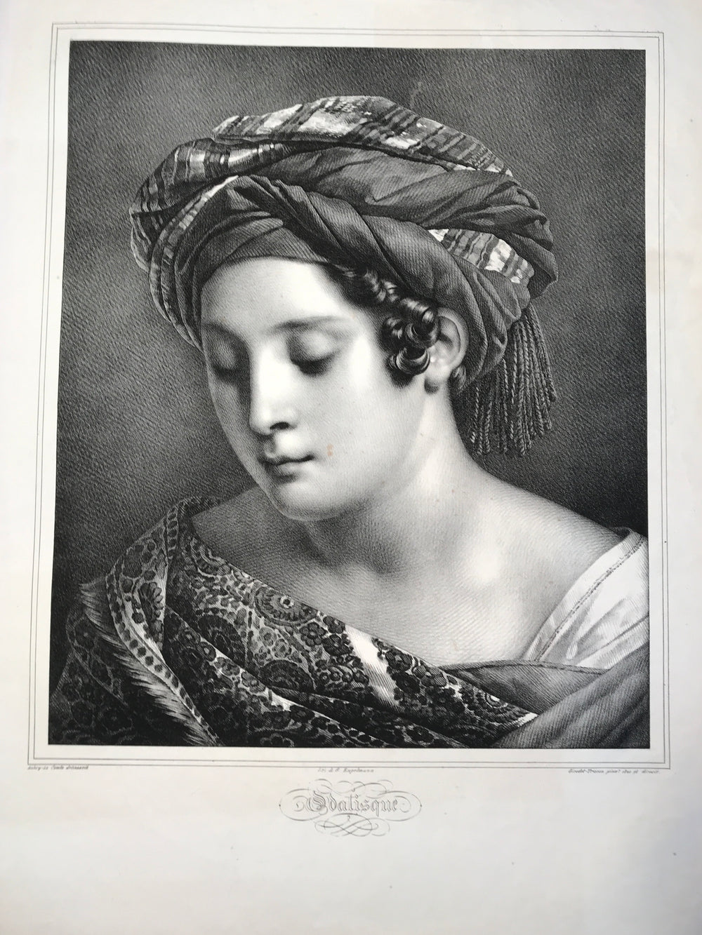 L’Odalisque, par H. Aubry-Lecomte d’après Anne-Louis Girodet