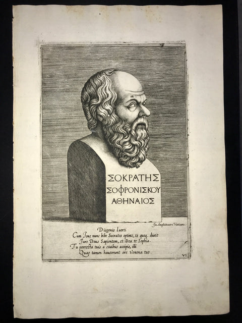 Agostino Veneziano - Portrait of Socrates