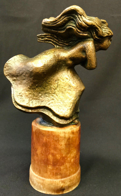 Stig Blomberg Swedish Sculpture "Woman in the wind" - appleboutique-com