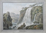 Cascade de Tivoli watercolor 18th century - appleboutique-com