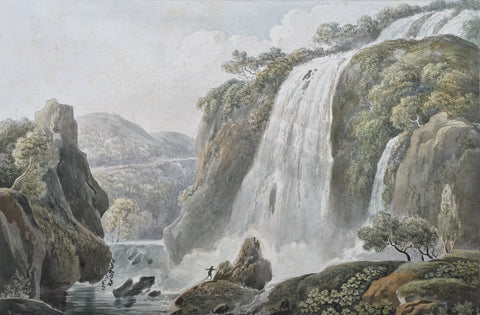 Cascade de Tivoli watercolor 18th century - appleboutique-com