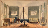 Old Master Drawing "Salon de Mr Gautier" Villa at Cologny