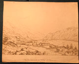 Vue from the extremity of the village of Chamonix 