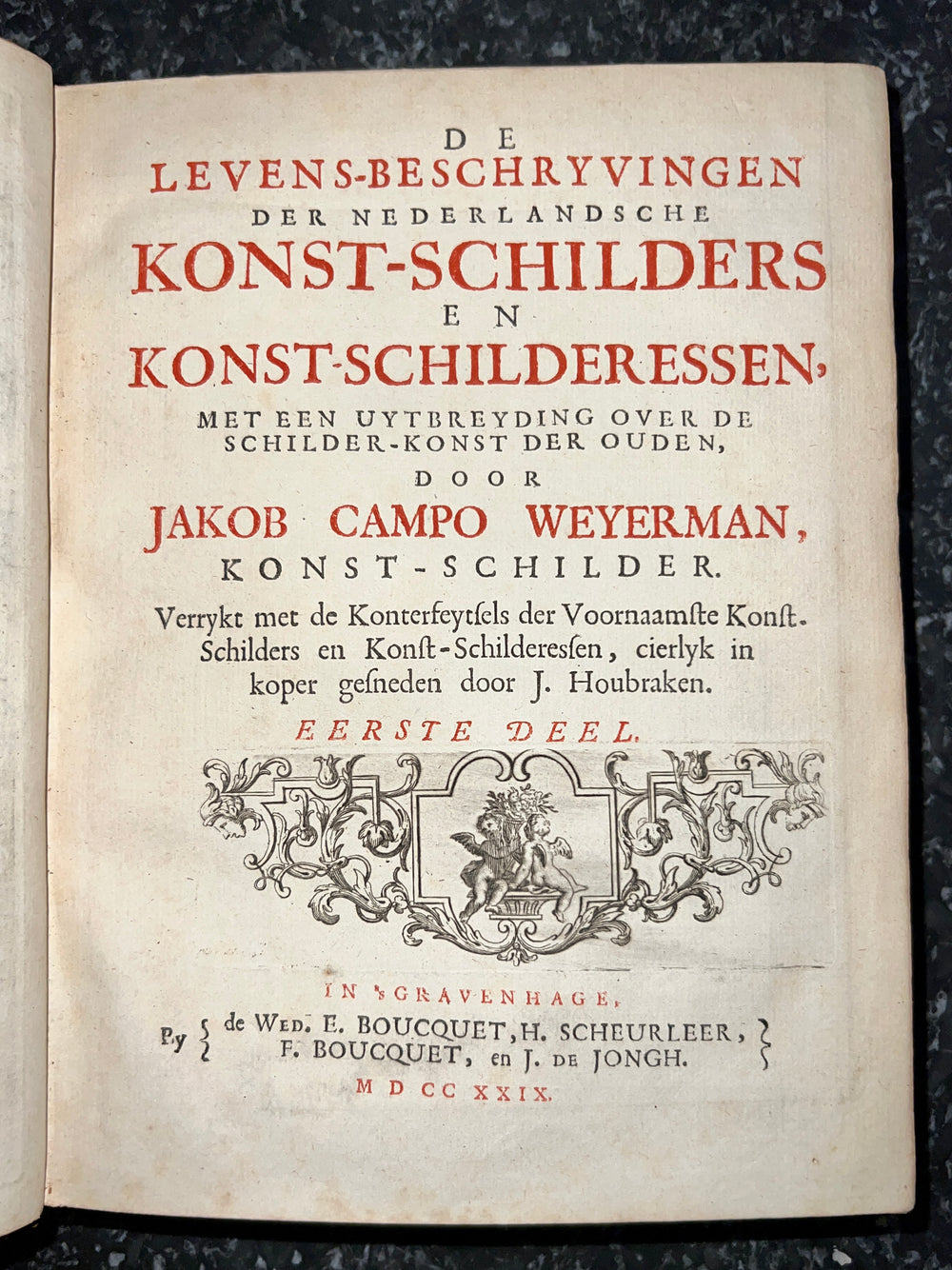 WEYERMAN, Jacob Campo. The life descriptions of the Dutch art painters