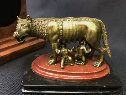 Grand Tour bronze sculpture of Remus, Romulus and the  wolf - appleboutique-com