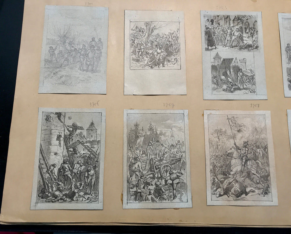 Henri van Muyden 58 Illustration Project Drawings and Washes.