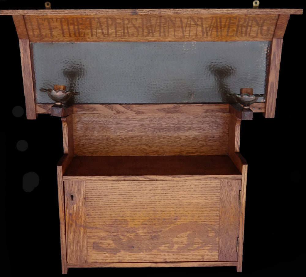 Lord Alfred Tennyson – Oak Arts & Crafts cupboard - appleboutique-com