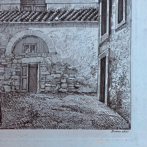 ROSSINI Luigi, 1790-1857 (Italy)  Veduta dell'arco di Settimo Severo nel Foro Boario