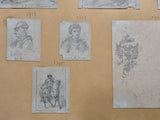 Henri van Muyden 58 Illustration Project Drawings and Washes.