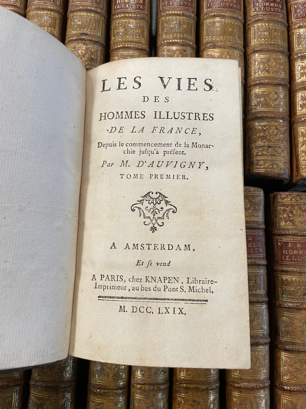 LES VIES DES HOMME ILLUSTRES DE LA FRANCE - D'AUVIGNY, PERAU & TURPIN 1739-1775