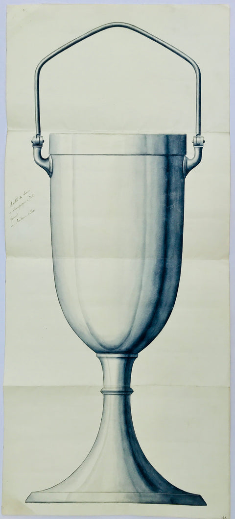 Drawing Project of a Champagne bucket for the Montreux Palace 